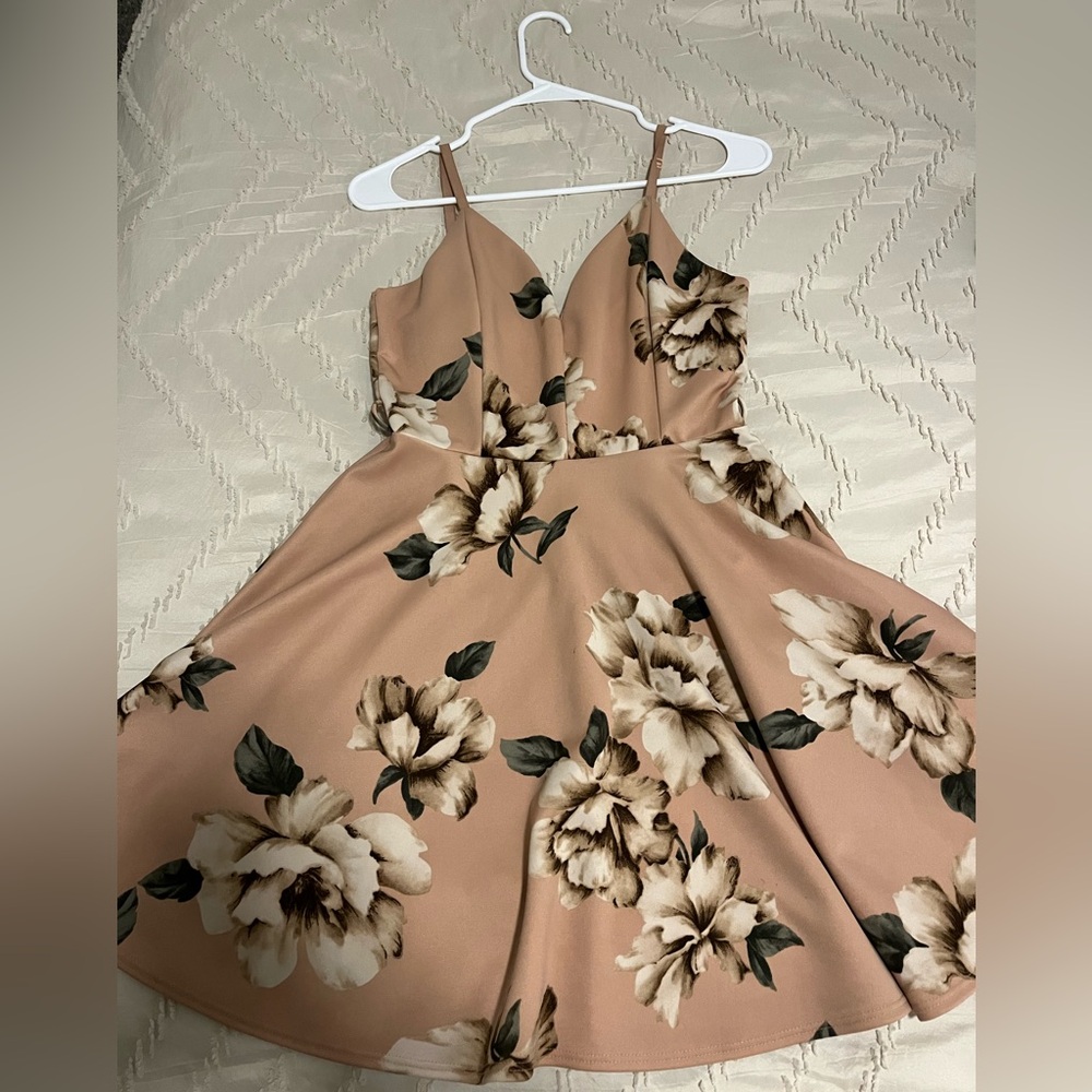 Flower sun dress papaya